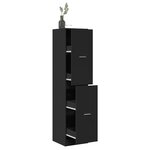 vidaXL Armoire d'apothicaire noir 40x41x174 5 cm bois d'ingénierie