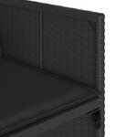 vidaXL Ensemble à manger de jardin 11 Pièces coussins noir résine tressée
