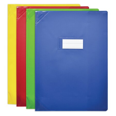 Protège-cahier PVC 150 Strong Line 24x32 cm Opaque Coloris Aléatoire ELBA