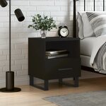 vidaXL Table de chevet noir 40x35x47 5 cm bois d’ingénierie