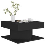 vidaXL Table basse Noir 57x57x30 cm Aggloméré