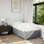 vidaXL Cadre de lit Gris clair 90x200 cm Tissu