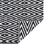vidaXL Tapis d'extérieur Noir et blanc 300 x 400 cm PP
