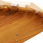 vidaXL Transat 2 Pièces Marron 60 x 154 x 74 cm Bois d'acacia massif