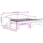 vidaXL Lit de jour avec lit gigogne et matelas bleu 80x200 cm velours