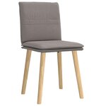 vidaXL Chaises à manger lot de 2 taupe tissu