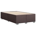 vidaXL Cadre de lit sans matelas marron foncé 120x190 cm tissu