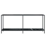 vidaXL Table console Noir 180x35x75 5 cm Verre trempé