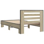 vidaXL Cadre de lit avec tête de lit Chêne Sonoma 80 x 200 cm
