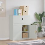 vidaXL Classeur gris clair 90x40x110 cm acier