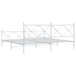vidaXL Cadre de lit métal avec tête de lit/pied de lit blanc 193x203cm