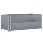 vidaXL Jardinière gris 100x50 cm bois massif de pin