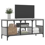 vidaXL Meuble TV sonoma gris 100x35x45 cm bois d'ingénierie et fer
