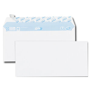 Boîte de 70 enveloppes blanches DL 110x220 80 g bande de protection GPV