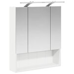 vidaXL Armoire Miroir de Salle de Bain Blanc 60 x 14.5 x 70 cm