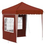 vidaXL Tente de fête pop-up 195 x 195 x 245 cm Terre cuite