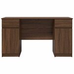 vidaXL Bureau Chêne marron 140 x 49 x 76 cm Bois d'ingénierie