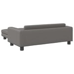 vidaXL Canapé avec repose-pied pour enfants gis 100x50x30cm similicuir