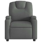 vidaXL Fauteuil inclinable électrique Gris foncé Tissu