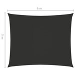 vidaXL Voile de parasol tissu oxford rectangulaire 5x6 m anthracite