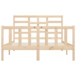 vidaXL Cadre de lit Bois de pin massif 120x200 cm