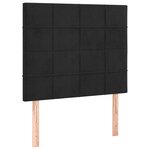 vidaXL Sommier à lattes de lit avec matelas Noir 90x190 cm Velours