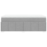 vidaXL Sommier à lattes de lit avec matelas gris clair 80x200 cm tissu