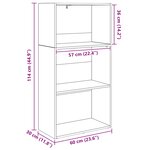 vidaXL Étagère Chêne noir 60 x 30 x 76.5 cm Bois d'ingénierie