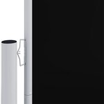 vidaXL Auvent latéral rétractable Noir 180x1200 cm