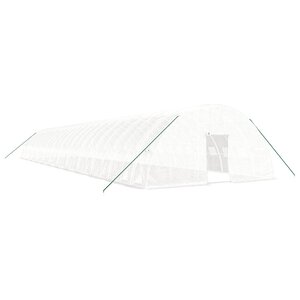 vidaXL Serre avec cadre en acier blanc 144 m² 24x6x2 85 m