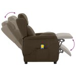 vidaXL Chaise de massage en tissu marron