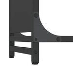 vidaXL Portant de bois chauffage noir 44x28x65 cm
