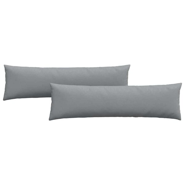 vidaXL Coussins de canapé 2 Pièces Gris clair 145 x 40 cm tissu