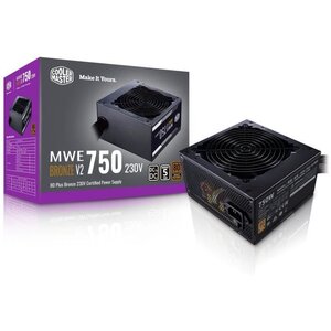 COOLER MASTER MWE Bronze  750W V2  - Alimentation 750W - 230V (Certifiée 80 Plus Bronze Garantie 5 ans) Câbles plats noir