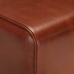 vidaXL Banc saut de cheval 58 cm marron cuir véritable et manguier