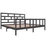 vidaXL Cadre de lit sans matelas gris bois massif 200x200 cm