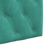 vidaXL Tête de lit suspendue Avec lumière LED Turquoise Velours