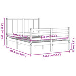 vidaXL Cadre de lit sans matelas 140x200 cm bois massif