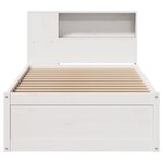 vidaXL Cadre de lit sans matelas blanc 75x190 cm bois de pin massif