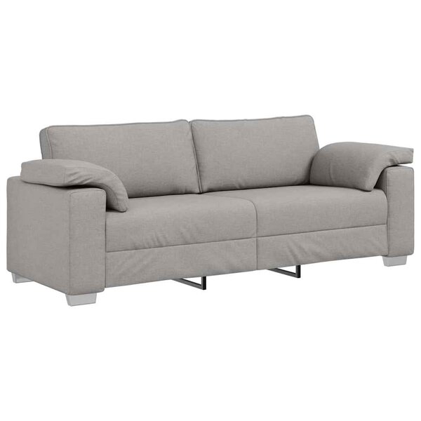 vidaXL Canapé avec coussin Gris nuage 219 x 77 x 82 cm tissu