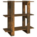vidaXL Bibliothèque/Séparateur de pièce Chêne fumé 80x30x87 cm