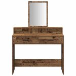 vidaXL Table de Toilette avec tiroir Bois ancien 100 x 41 x 140 cm