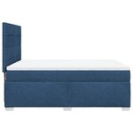 vidaXL Sommier à lattes de lit avec matelas Bleu 160x200 cm Tissu