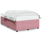 vidaXL Cadre de lit Rose 120x200 cm Velours