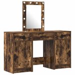 vidaXL Table de Toilette avec tiroir 3 Pièces Marron 50 x 41 x 135 cm
