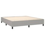 vidaXL Sommier à lattes de lit matelas LED Gris clair 180x200 cm Tissu