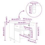 vidaXL Unité de vanité de salle de bain Chêne artisanal