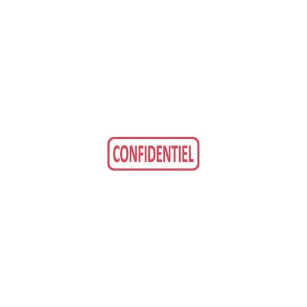 Tampon X-print 4912 Formule Commerciale Texte + Picto 'CONFIDENTIEL' Rouge TRODAT