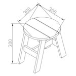 AXI Ensemble de table de pique-nique enfants 3 Pièces Gris et blanc