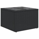 vidaXL Salon de jardin 8 Pièces avec coussins noir résine tressée